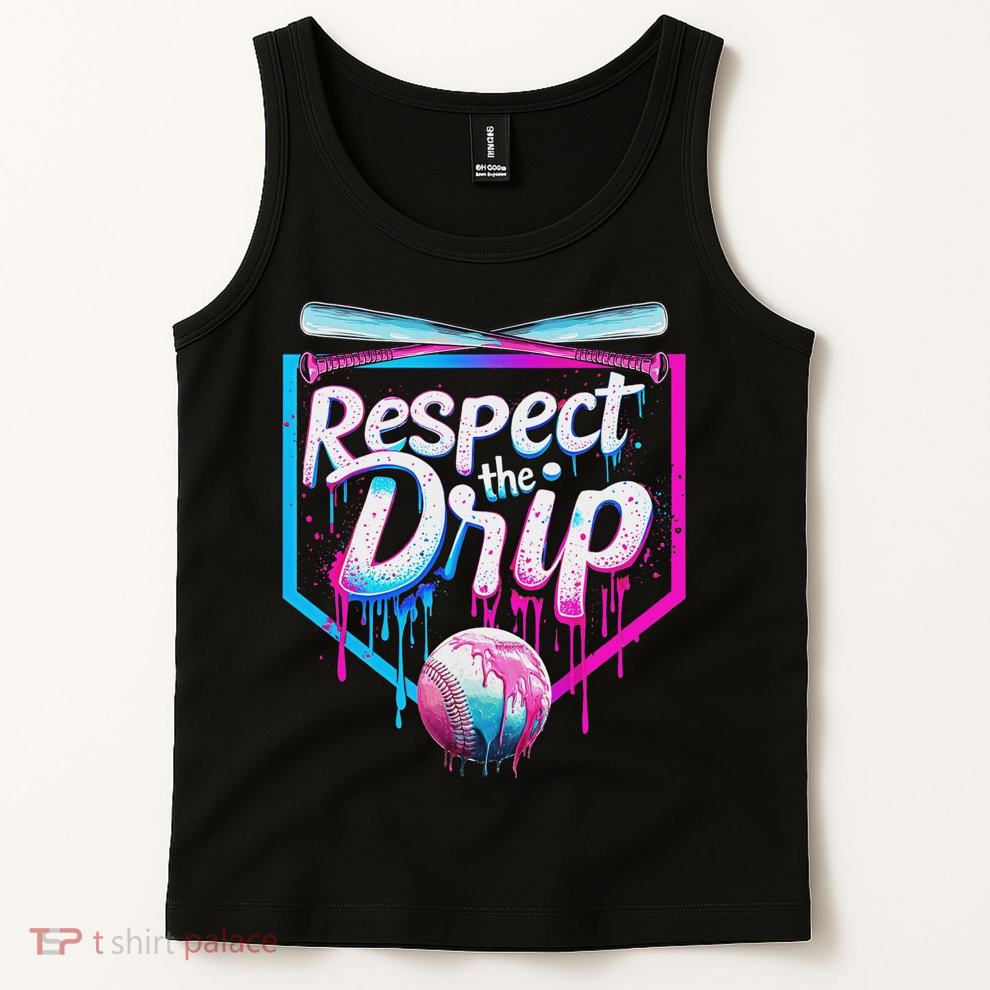 Baseball Drip For Ice Cream Drip Respect The Drip Tank Top