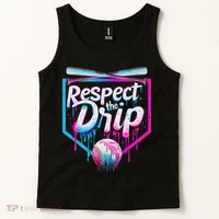 Baseball Drip For Ice Cream Drip Respect The Drip Tank Top thumb 2