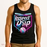 Baseball Drip For Ice Cream Drip Respect The Drip Tank Top thumb 3