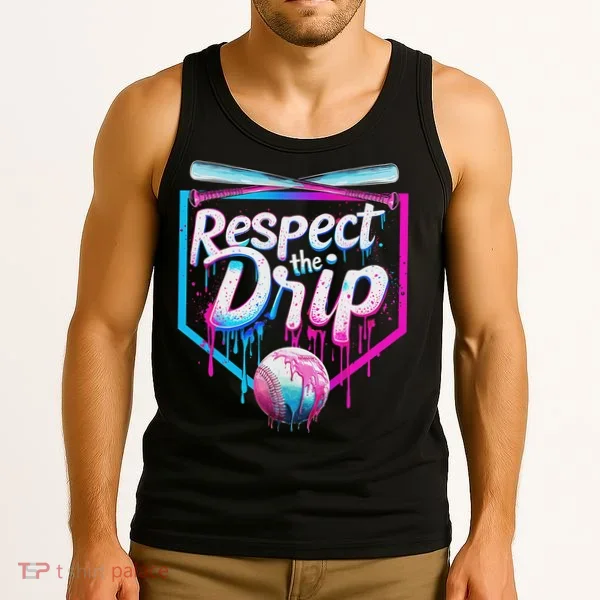 Baseball Drip For Ice Cream Drip Respect The Drip Tank Top