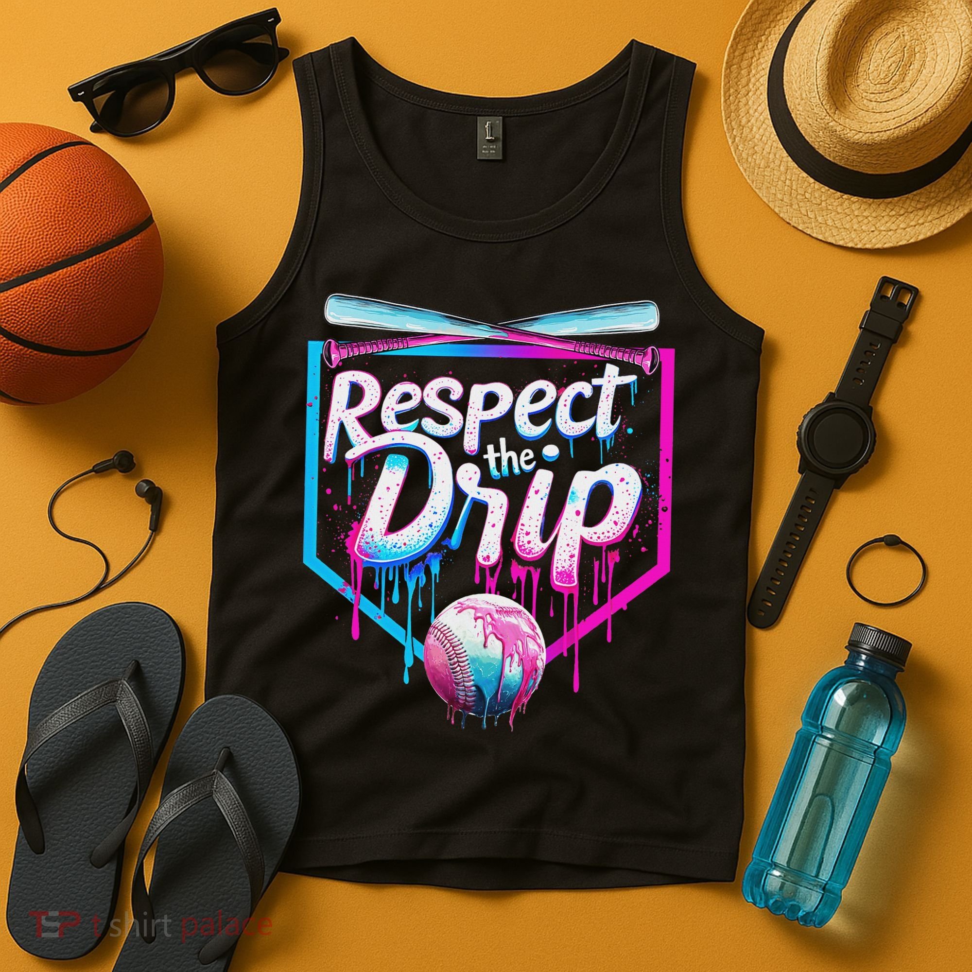 Baseball Drip For Ice Cream Drip Respect The Drip Tank Top