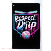 Baseball Drip For Ice Cream Drip Respect The Drip Golf Towel thumb 0