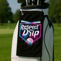 Baseball Drip For Ice Cream Drip Respect The Drip Golf Towel thumb 2