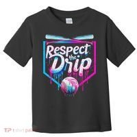 Baseball Drip For Ice Cream Drip Respect The Drip Toddler T-Shirt thumb 0