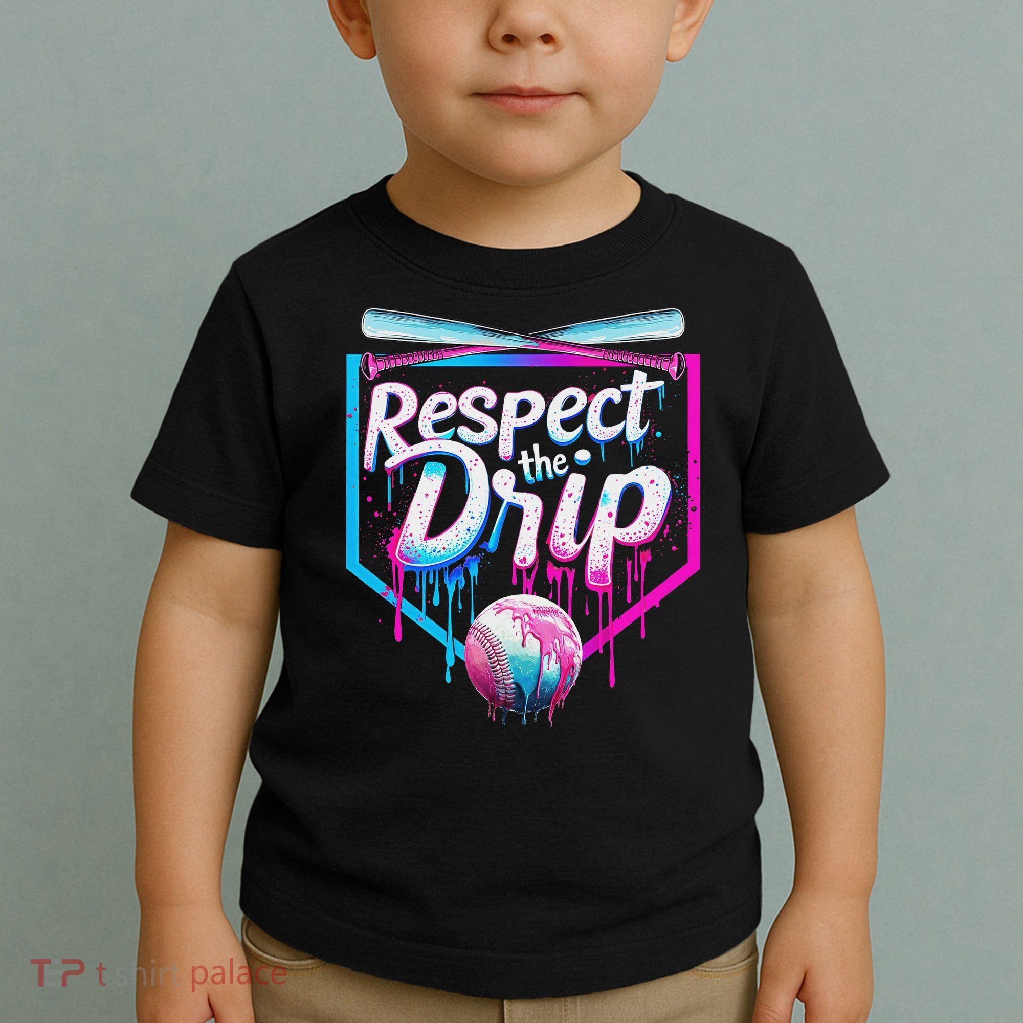 Baseball Drip For Ice Cream Drip Respect The Drip Toddler T-Shirt