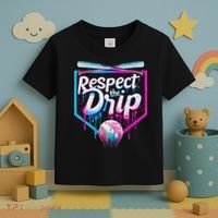 Baseball Drip For Ice Cream Drip Respect The Drip Toddler T-Shirt thumb 3