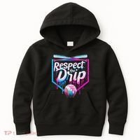 Baseball Drip For Ice Cream Drip Respect The Drip Kids Hoodie thumb 0