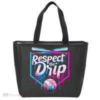 Baseball Drip For Ice Cream Drip Respect The Drip Tote Bag thumb 0