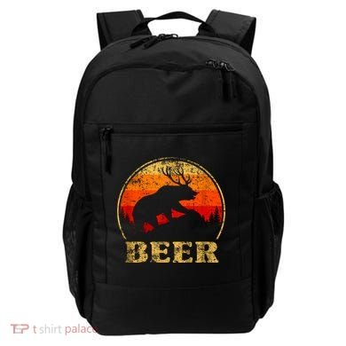 Bear Deer Funny Beer Retro Vintage Backpack