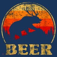 Bear Deer Funny Beer Retro Vintage Sweatshirt thumb 3
