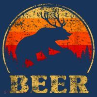 Bear Deer Funny Beer Retro Vintage T-Shirt thumb 7