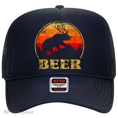 Bear Deer Funny Beer Retro Vintage Hat