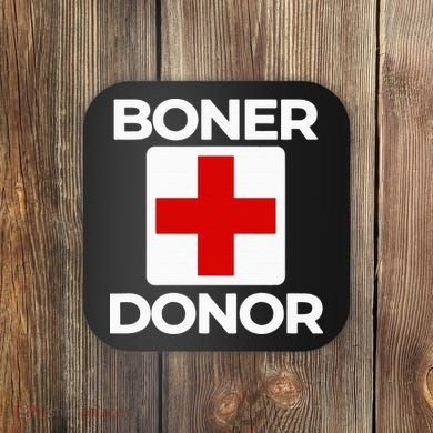 Boner Donor Funny Halloween Coaster