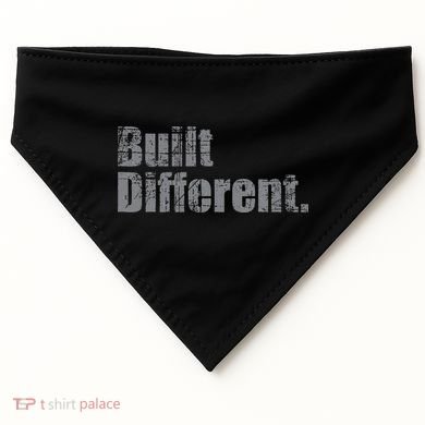 Built Different Funny Vintage USA-Made Doggie Bandana