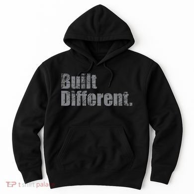 Built Different Funny Vintage Hoodie