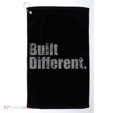 Built Different Funny Vintage Golf Towel