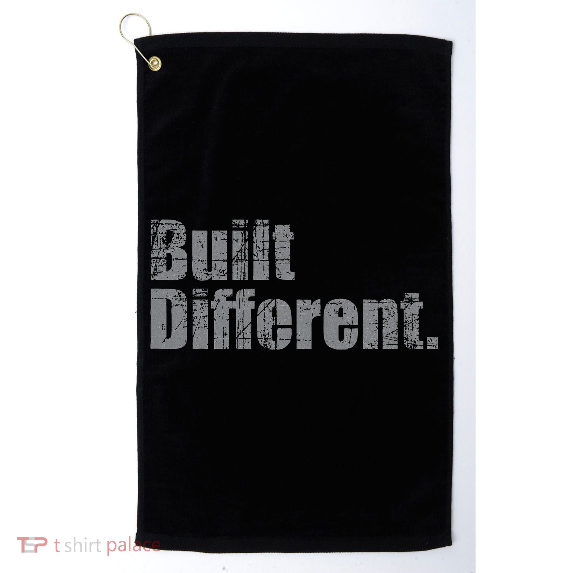 Built Different Funny Vintage Golf Towel