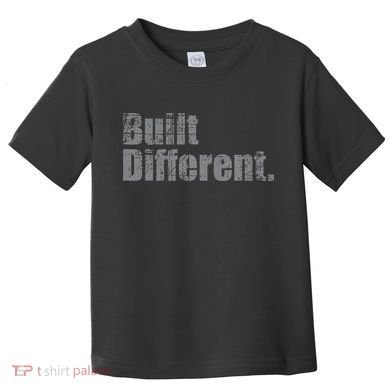 Built Different Funny Vintage Toddler T-Shirt