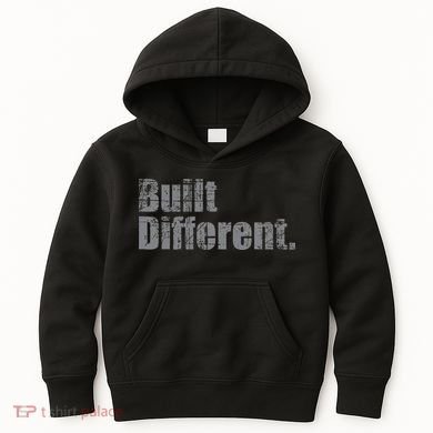 Built Different Funny Vintage Kids Hoodie