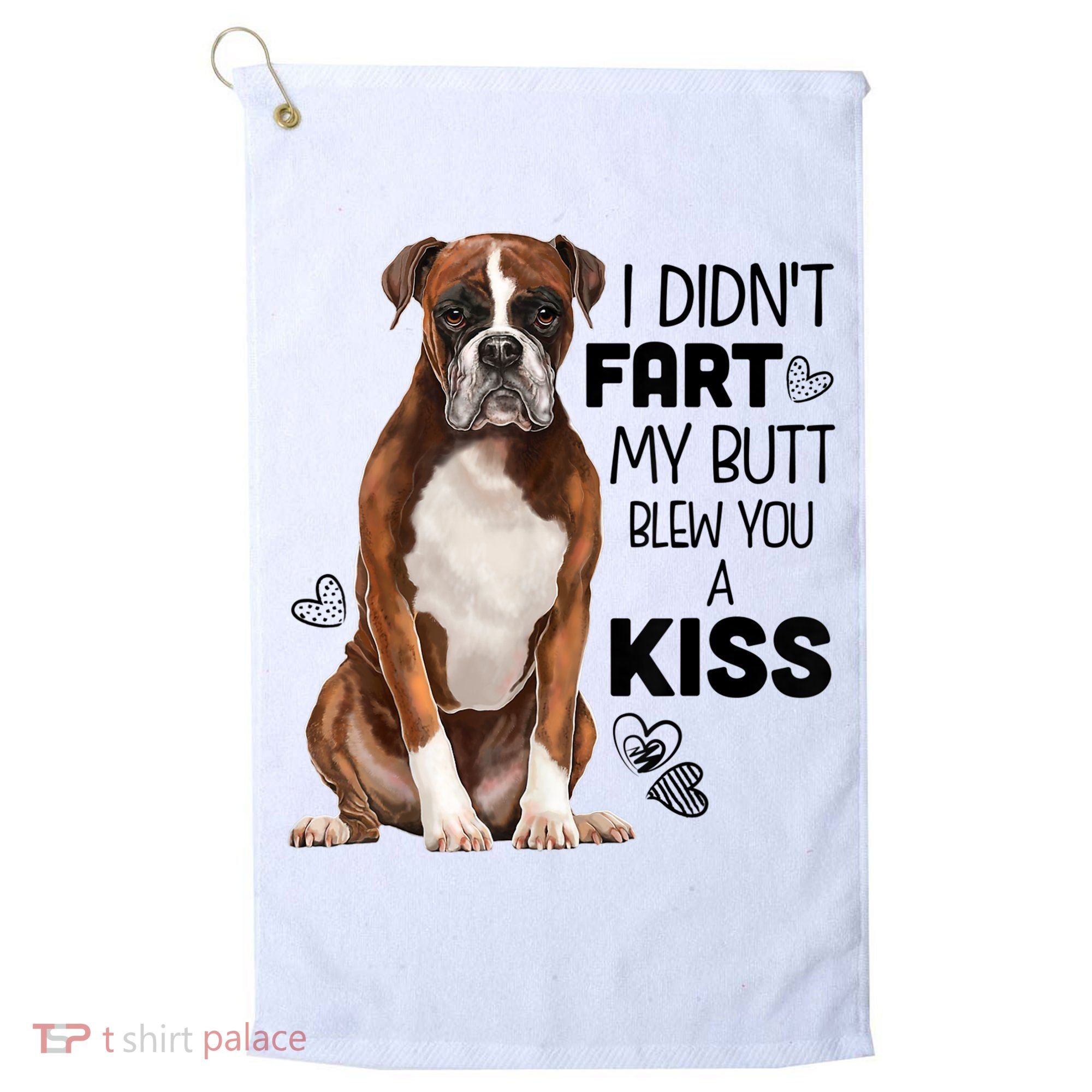 Boxer Dog Funny Tshirt For Dog Mom, Dog Dad, Dog Lover Gift Golf Towel