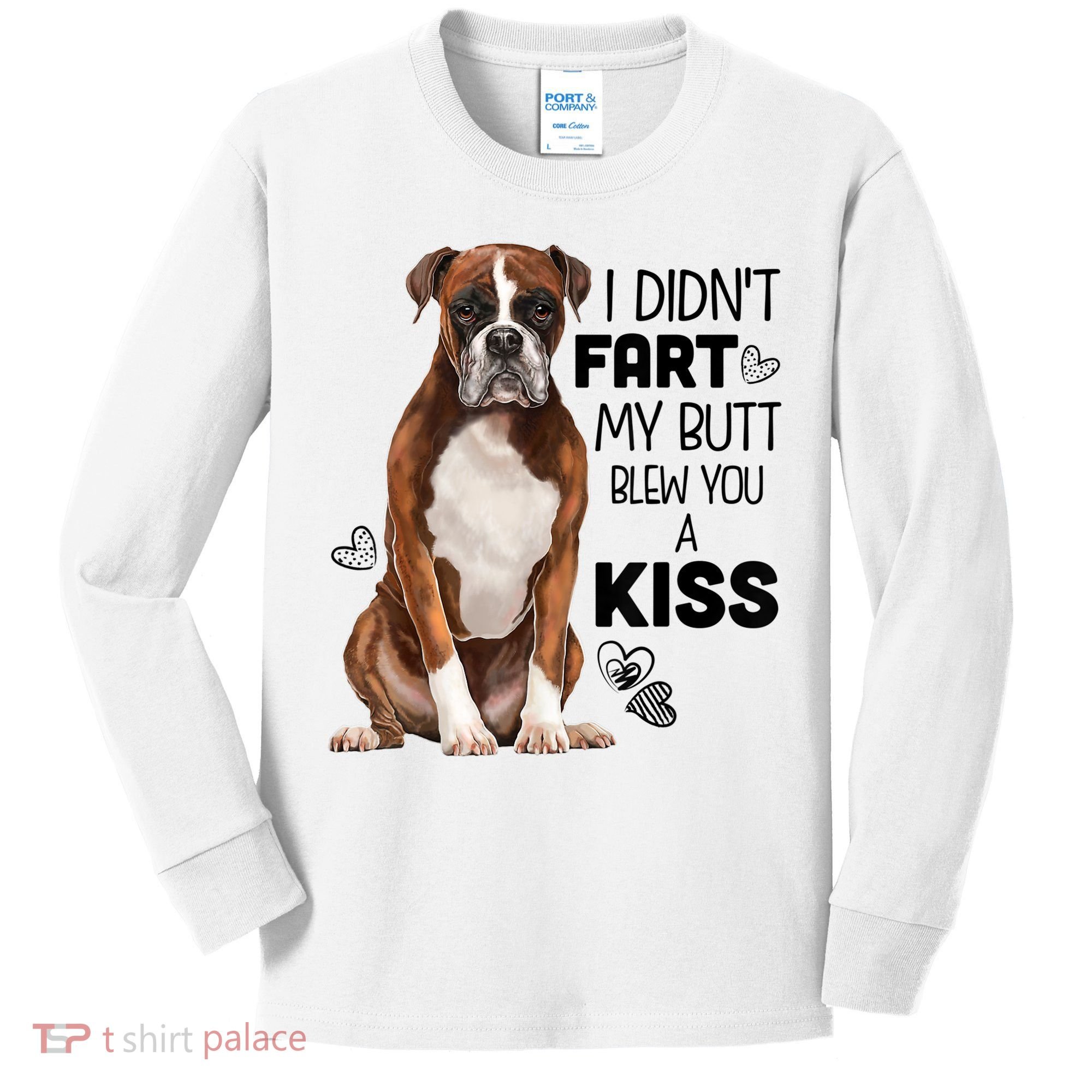 Boxer Dog Funny Tshirt For Dog Mom, Dog Dad, Dog Lover Gift Kids Long Sleeve Shirt