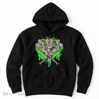 Baseball Drip For Boy Ice Cream Dripping Boy Baseball Camo  Hoodie thumb 0