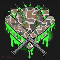 Baseball Drip For Boy Ice Cream Dripping Boy Baseball Camo  Backpack thumb 2