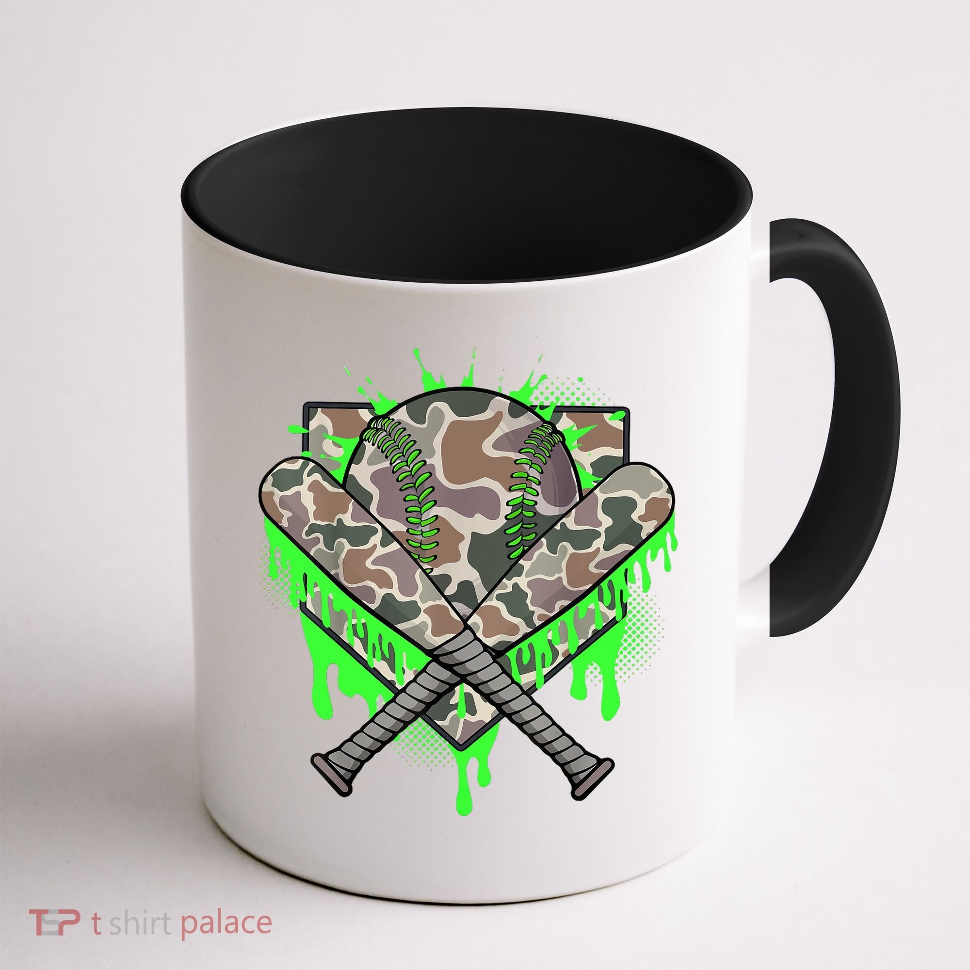 Baseball Drip For Boy Ice Cream Dripping Boy Baseball Camo  Coffee Mug