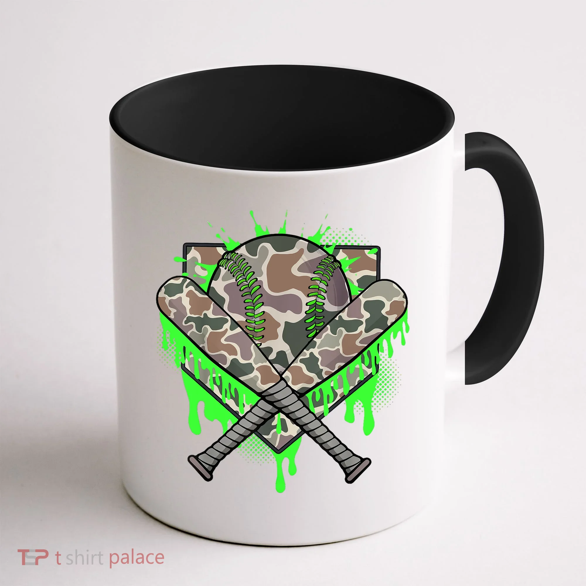 Baseball Drip For Boy Ice Cream Dripping Boy Baseball Camo  Coffee Mug