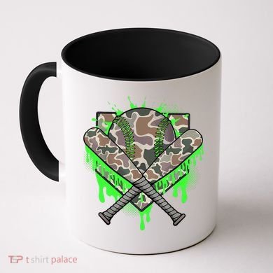 Baseball Drip For Boy Ice Cream Dripping Boy Baseball Camo  Coffee Mug