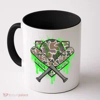 Baseball Drip For Boy Ice Cream Dripping Boy Baseball Camo  Coffee Mug thumb 0