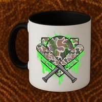 Baseball Drip For Boy Ice Cream Dripping Boy Baseball Camo  Coffee Mug thumb 2