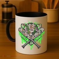 Baseball Drip For Boy Ice Cream Dripping Boy Baseball Camo  Coffee Mug thumb 4