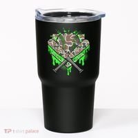 Baseball Drip For Boy Ice Cream Dripping Boy Baseball Camo  Tumbler thumb 0