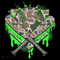 Baseball Drip For Boy Ice Cream Dripping Boy Baseball Camo  Baby Bodysuit thumb 2