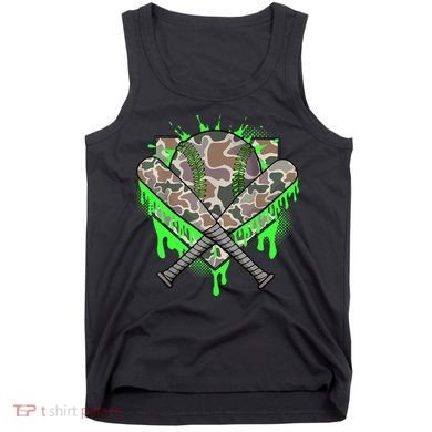 Baseball Drip For Boy Ice Cream Dripping Boy Baseball Camo  Tank Top