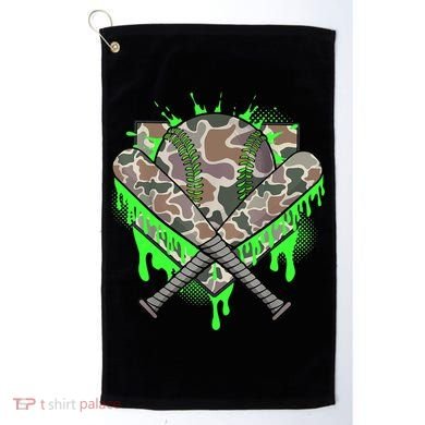 Baseball Drip For Boy Ice Cream Dripping Boy Baseball Camo  Golf Towel