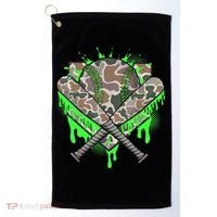 Baseball Drip For Boy Ice Cream Dripping Boy Baseball Camo  Golf Towel thumb 0