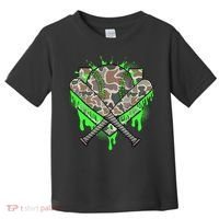 Baseball Drip For Boy Ice Cream Dripping Boy Baseball Camo  Toddler T-Shirt thumb 0