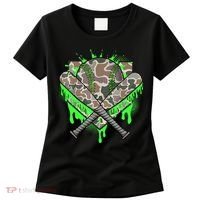 Baseball Drip For Boy Ice Cream Dripping Boy Baseball Camo  Women's T-Shirt thumb 0