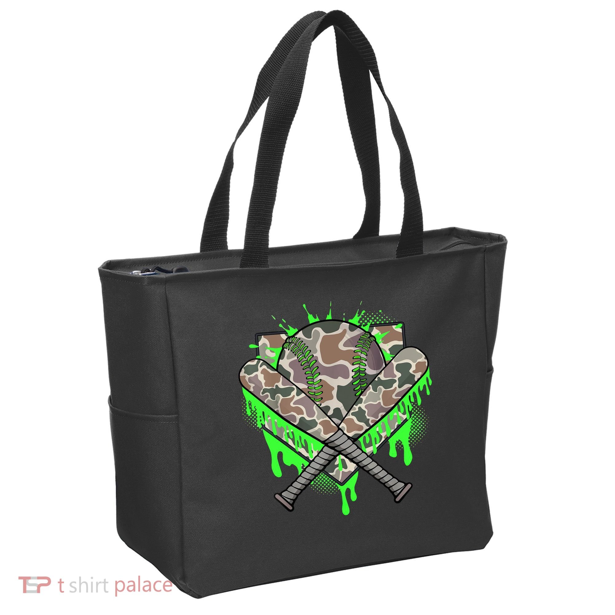 Baseball Drip For Boy Ice Cream Dripping Boy Baseball Camo  Tote Bag