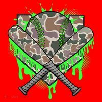 Baseball Drip For Boy Ice Cream Dripping Boy Baseball Camo  Santa Hat thumb 1
