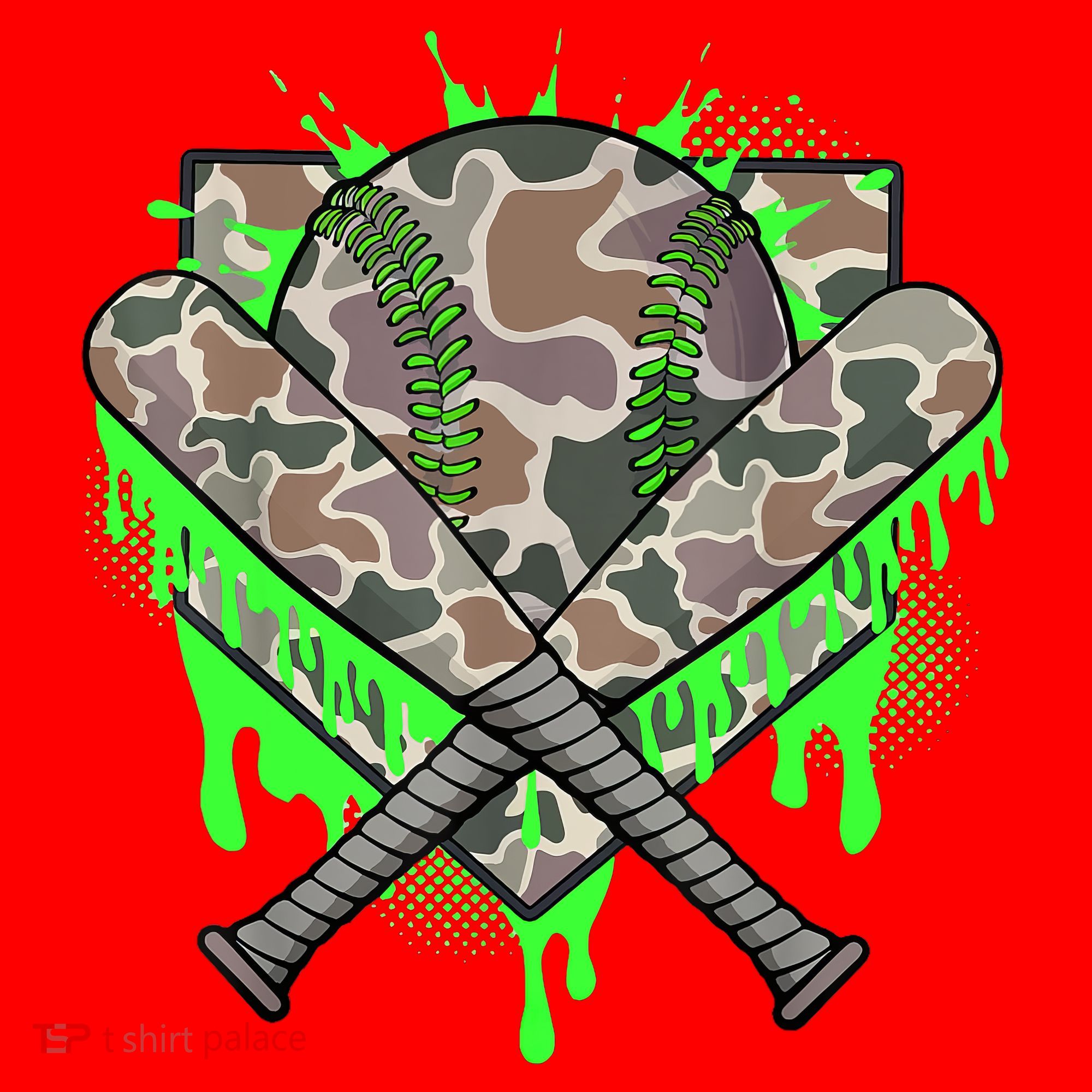 Baseball Drip For Boy Ice Cream Dripping Boy Baseball Camo  Santa Hat