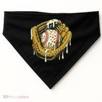 Baseball Drip For Ice Cream Drip Respect The Drip USA-Made Doggie Bandana thumb 0