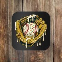 Baseball Drip For Ice Cream Drip Respect The Drip Coaster thumb 0