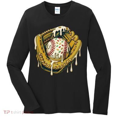 Baseball Drip For Ice Cream Drip Respect The Drip Women's Long Sleeve Shirt