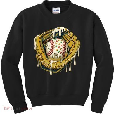 Baseball Drip For Ice Cream Drip Respect The Drip Kids Sweatshirt