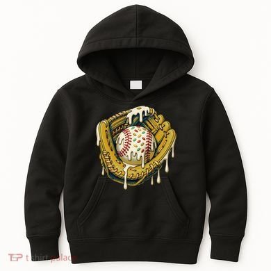 Baseball Drip For Ice Cream Drip Respect The Drip Kids Hoodie