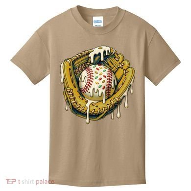 Baseball Drip For Ice Cream Drip Respect The Drip Kids T-Shirt