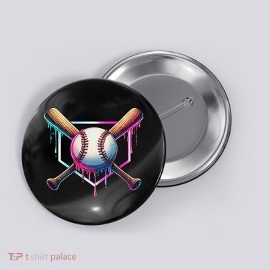Baseball Drip For Ice Cream Respect The Drip Button
